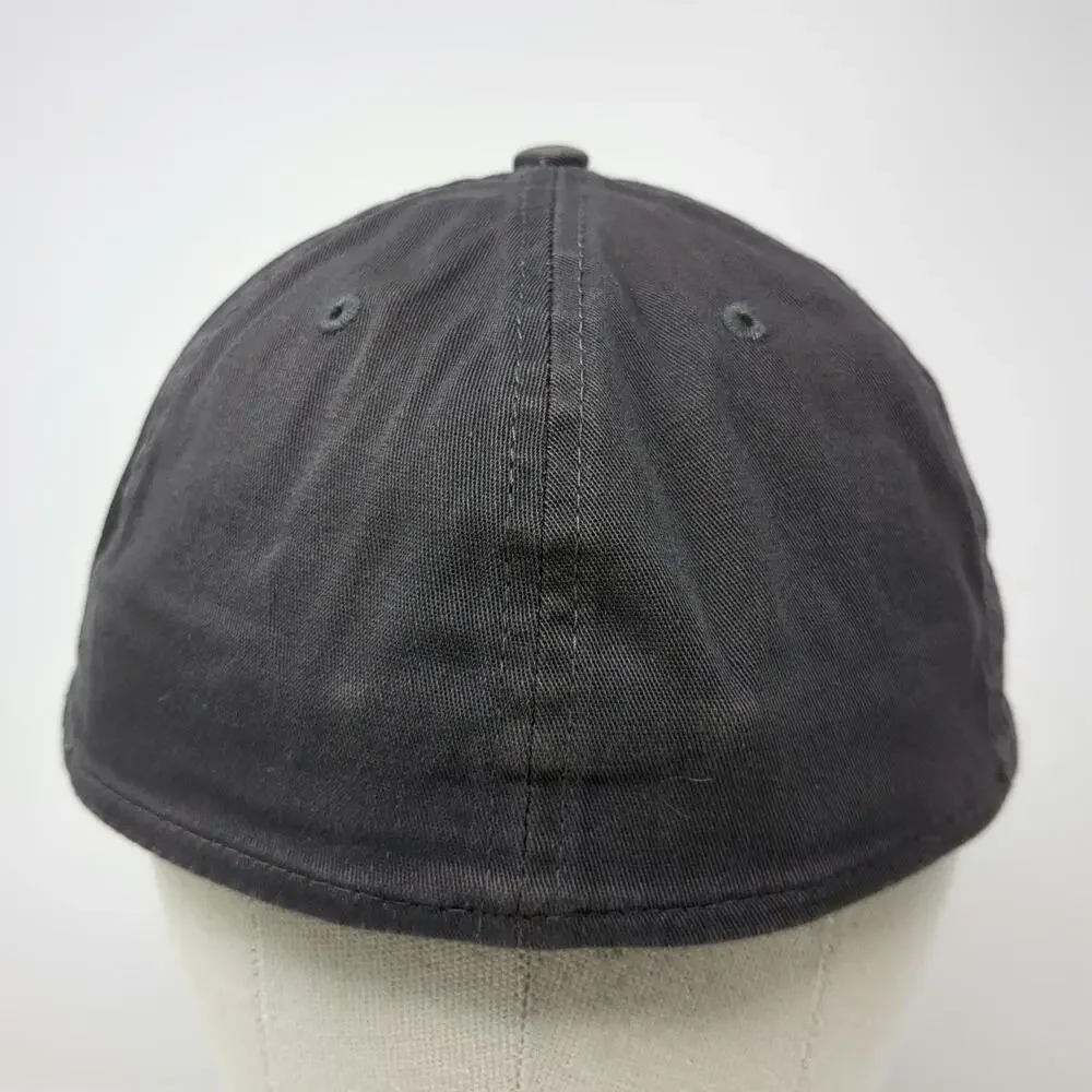 New Era Baseball Cap Gray M Amalgamated Sugar White Satin Stretch Fit Hat